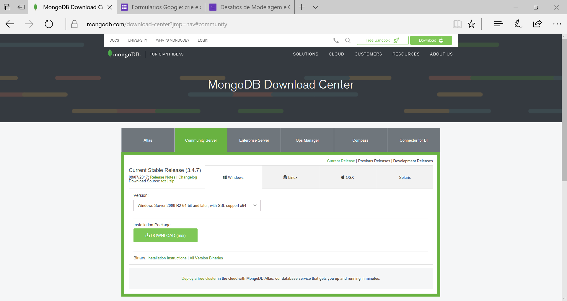 mongodb download center mac