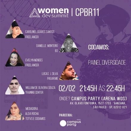[Women Dev Summit – Campus Party] Painel sobre Diversidade e Tecnologia